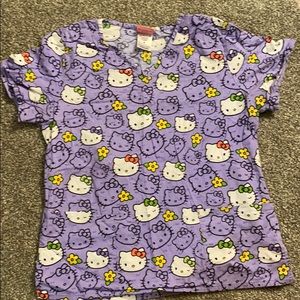 Purple Hello Kitty Scrub Top